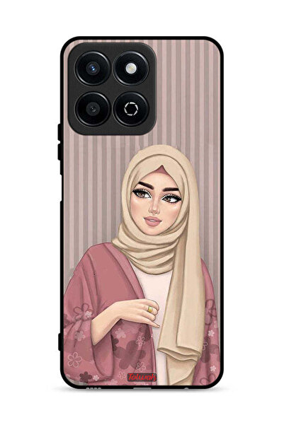 Tolwak غطاء حماية لهاتف Honor Play 60 Plus 5G برسومات فتاة محجبة