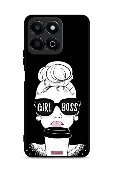 Tolwak غطاء حماية لهاتف Honor Play 60 Plus 5G بتصميم Girl Boss