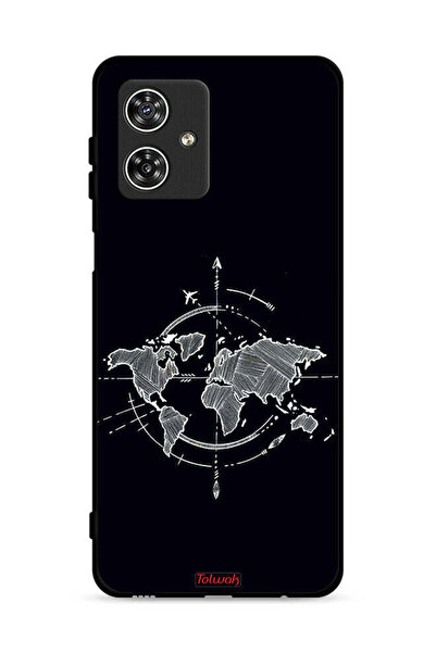 Tolwak غطاء حماية لهاتف موتورولا موتو جي 54 5G برسومات البوصلة