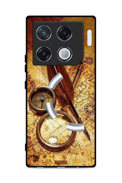 Tolwak غطاء حماية لهاتف Infinix GT 20 Pro 5G بتصميم بوصلة عتيقة