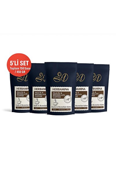 Herbamina 5'Lİ PAKET Inülin Ve Bromelain Coffee - 90gr