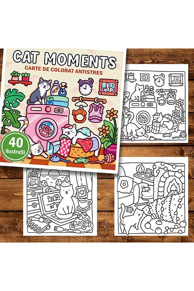 Legendary Gifts Mini coloring book, 40 Comfy Space illustrations, 86 pages