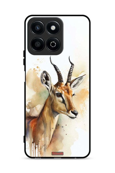 Tolwak غطاء حماية لهاتف Honor Play 60 Plus 5G بتصميم فن تجريدي للغزلان