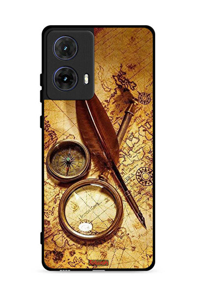 Tolwak غطاء حماية لهاتف موتورولا موتو جي 85 5G بتصميم بوصلة عتيقة