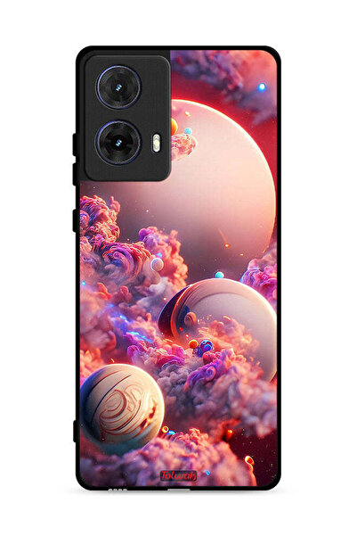 Tolwak غطاء حماية لهاتف موتورولا موتو جي 85 5G بطبعة غيوم وفن تجريدي