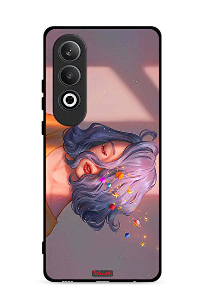 Tolwak غطاء حماية لهاتف OnePlus Nord CE4 5G برسومات فتاة وفضاء