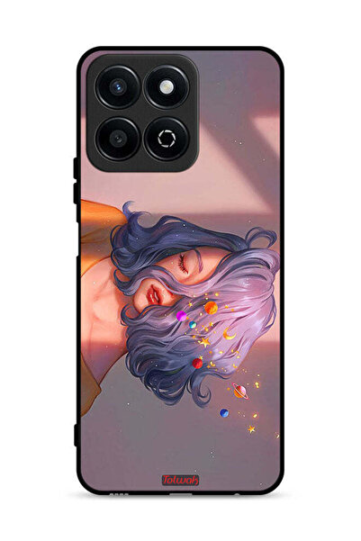 Tolwak Honor Play 60 Plus 5G Protective Case Cover Girl And Space Art