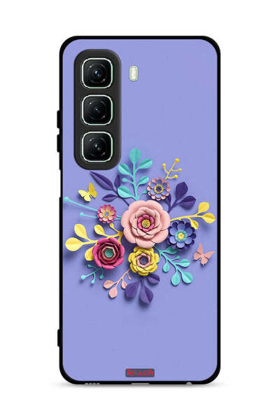 Tolwak غطاء حماية لهاتف Infinix Hot 50 5G برسومات زهور فنية