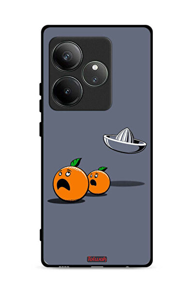 Tolwak غطاء حماية لهاتف Realme GT 6 5G بتصميم فني رقمي بسيط وفكاهي