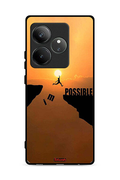 Tolwak غطاء حماية لهاتف Realme GT 6T 5G مطبوع عليه عبارة "أنا ممكن"