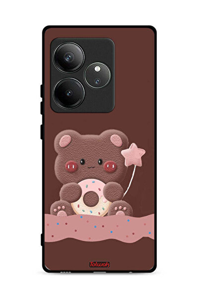 Tolwak غطاء حماية لهاتف Realme GT Neo6 5G بطبعة دب دونات