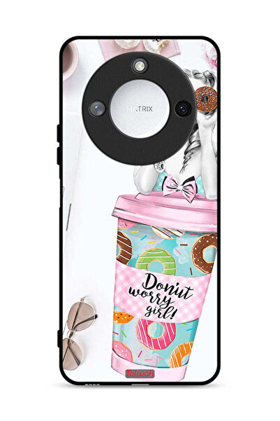 Tolwak غطاء حماية لهاتف Honor X60 5G - فتاة دونات ووري