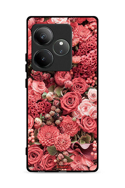 Tolwak غطاء حماية لهاتف Realme GT Neo6 SE 5G بلون الخوخ والورود