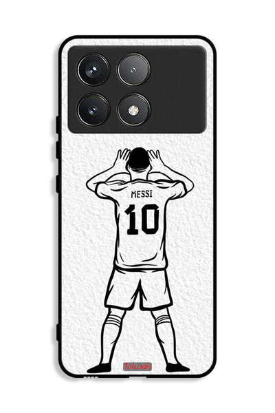 Tolwak غطاء حماية Xiaomi Redmi K70E 5G برسومات ميسي سكيتش