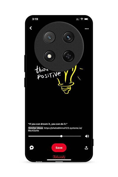 Tolwak غطاء حماية لهاتف Honor X9c 5G - فكر بإيجابية