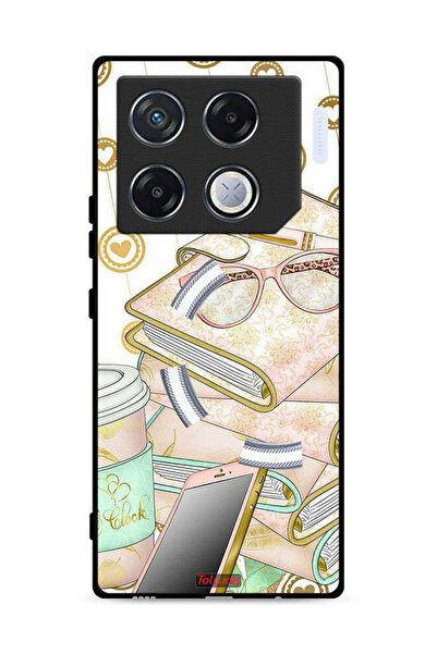 Tolwak غطاء حماية لهاتف Infinix GT 20 Pro 5G بتصميم نظارات على الكتب