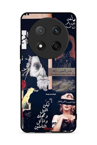 Tolwak غطاء حماية لهاتف Honor X9c 5G بعبارات عربية ووجوه مقطوعة