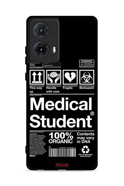 Tolwak غطاء حماية لهاتف موتورولا موتو جي 85 5G، ملصق طالب طبي