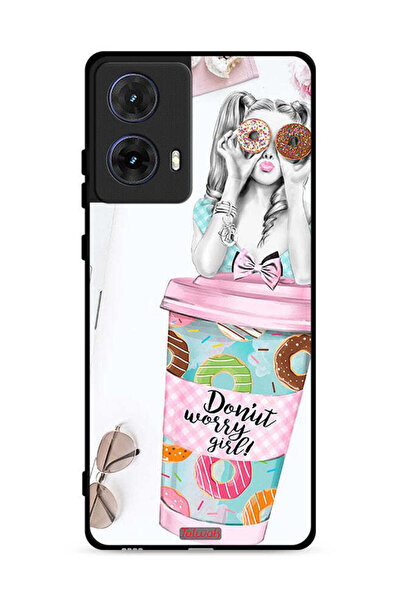 Tolwak غطاء حماية لهاتف موتورولا موتو جي 85 5G - فتاة دونات ووري