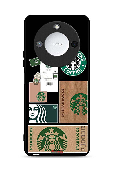 Tolwak غطاء حماية لهاتف Honor X9c Smart 5G بملصق ستاربكس