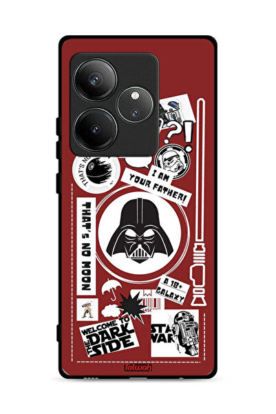 Tolwak غطاء حماية لهاتف Realme GT 6T 5G ملصق "مرحبًا بكم في الجانب المظلم"