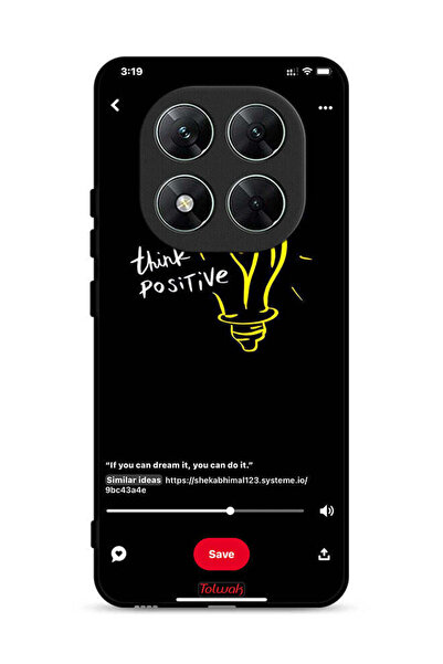 Tolwak غطاء حماية لهاتف Xiaomi Poco X7 5G - فكر بإيجابية