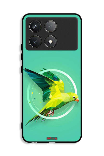 Tolwak غطاء حماية لهاتف شاومي ريدمي K70E 5G بطبعة فن تجريدي ببغاء