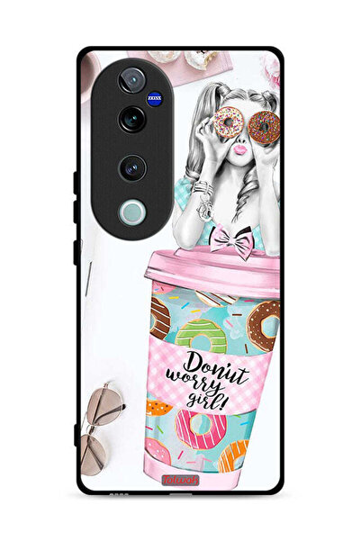 Tolwak غطاء حماية لهاتف Vivo V40 Pro 5G - فتاة دونات ووري