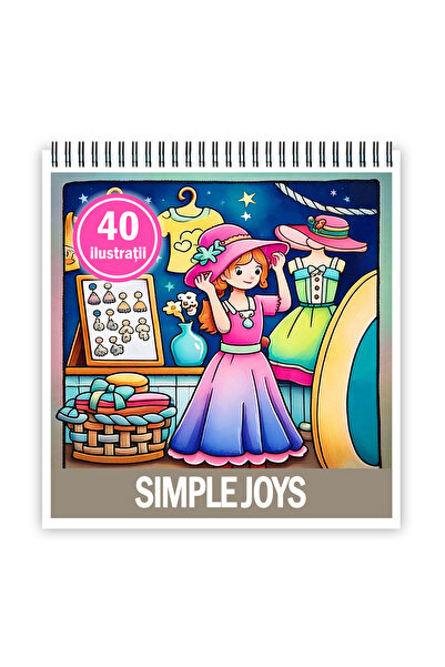 Legendary Gifts Carte de colorat antistres, 40 de imagini Simple Joys, 86 pagini
