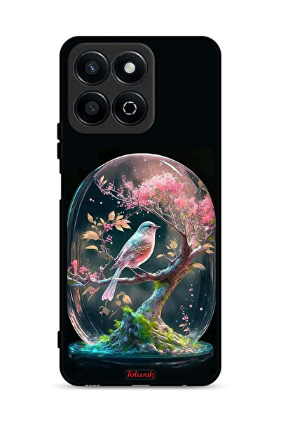 Tolwak غطاء حماية لهاتف Honor Play 60 Plus 5G بتصميم Bird In Jarr