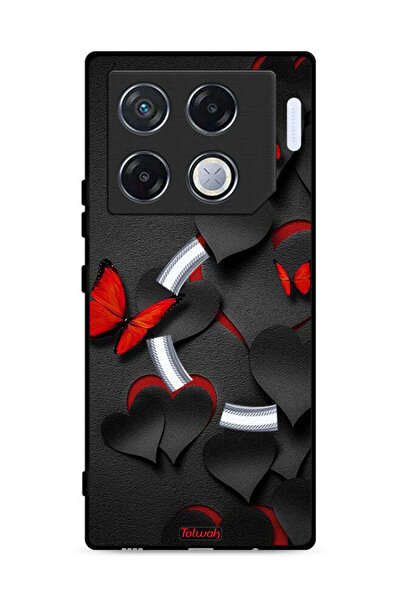 Tolwak غطاء حماية لهاتف Infinix GT 20 Pro 5G بنقشة قلوب وفراشات