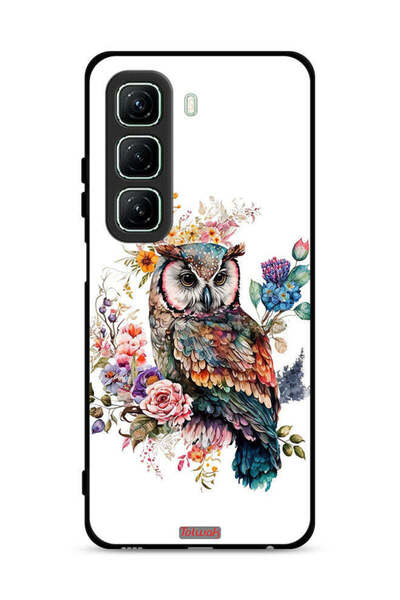 Tolwak غطاء حماية لهاتف Infinix Hot 50 5G بتصميم بومة فنية تجريدية