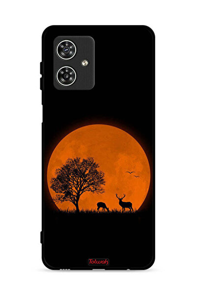 Tolwak غطاء حماية لهاتف موتورولا موتو جي 54 5G برسومات قمر المساء