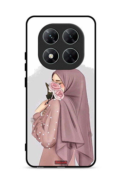 Tolwak غطاء حماية لهاتف Xiaomi Poco X7 5G مع رسمة فتاة تحمل ورودًا