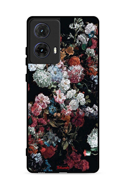 Tolwak غطاء حماية لهاتف موتورولا موتو جي 85 5 جي بنقشة ورود عتيقة