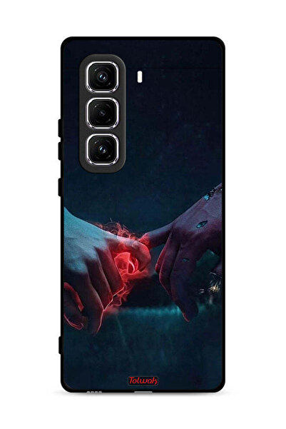 Tolwak غطاء حماية لهاتف Infinix Hot 50 Pro Plus 4G بطبعة "أيدي محترقة"