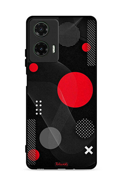 Tolwak غطاء حماية لهاتف موتورولا موتو جي 35 5 جي بنمط دائري ومتقاطع