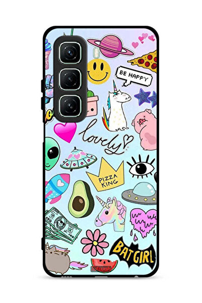 Tolwak غطاء حماية لهاتف Infinix Hot 50 5G بملصقات جميلة