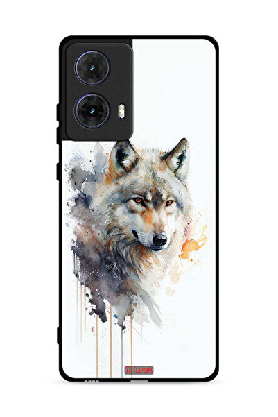 Tolwak غطاء حماية لهاتف موتورولا موتو جي 85 5G - فن تجريدي من الذئب