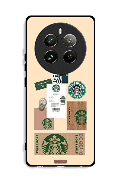 Tolwak غطاء حماية لجهاز Realme 12 Pro Plus 5G بملصق قهوة