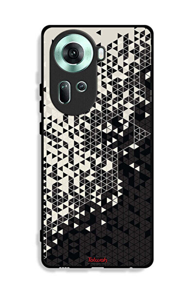 Tolwak غطاء حماية لهاتف Oppo Reno11 5G بنمط مثلث فني رقمي