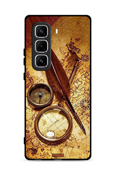 Tolwak غطاء حماية لهاتف Infinix Hot 50 Pro Plus 4G بتصميم بوصلة عتيقة