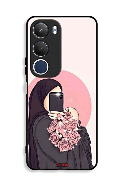 Tolwak غطاء حماية لهاتف Vivo Y19s 4G، فن التقاط صور سيلفي مع حمل الزهور