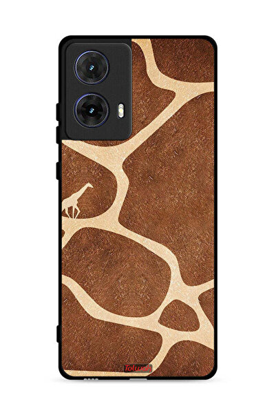 Tolwak غطاء حماية لهاتف موتورولا موتو جي 85 5G بنقشة جلد الزرافة