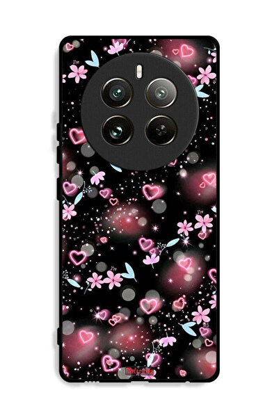 Tolwak غطاء حماية لهاتف Realme 12 Pro Plus 5G بنقشة قلوب وزهور صغيرة