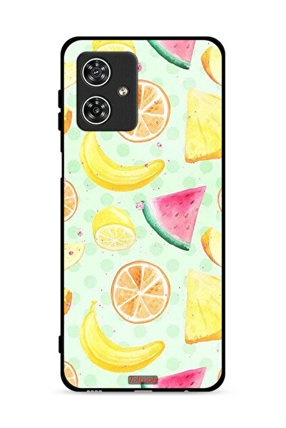 Tolwak غطاء حماية لهاتف موتورولا موتو جي 54 5G برسومات فواكه وألوان مائية