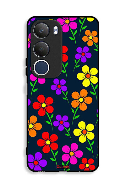 Tolwak غطاء حماية لهاتف Vivo Y19s 4G - زهور ملونة