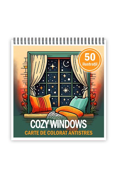 Legendary Gifts Mini coloring book, 50 Cozy Windows illustrations, 106 pages