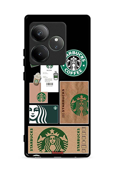 Tolwak غطاء حماية لهاتف Realme GT 6 5G بملصق ستاربكس