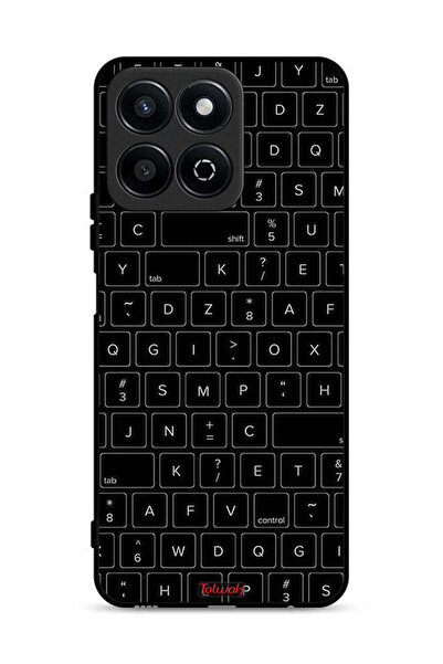 Tolwak غطاء حماية لهاتف Honor X7c 4G بنمط مفاتيح لوحة مفاتيح عشوائية